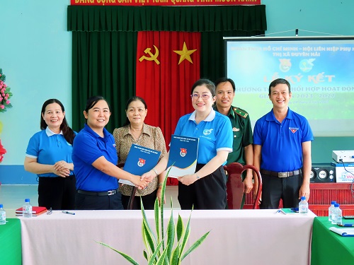Thị đoàn và Hội Liên hiệp Phụ nữ thị xã Duyên Hải ký kết Chương trình phối hợp giai đoạn 2023 - 2027